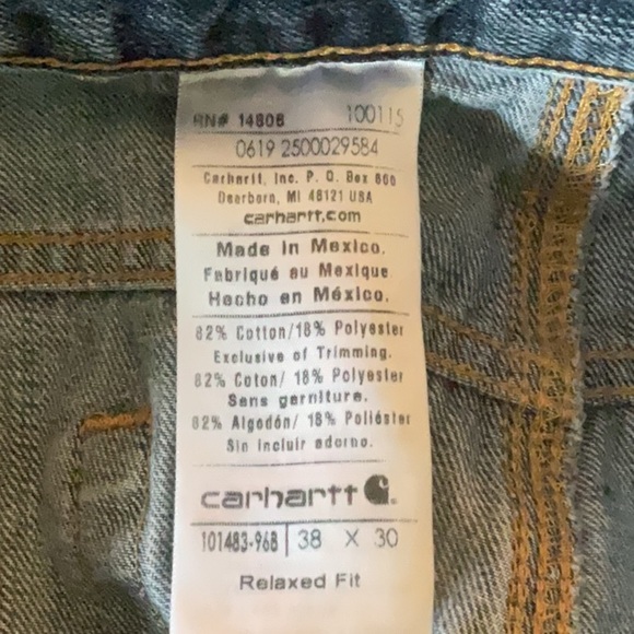 Carhartt Blue Relaxed Jeans Classic Comfort - Picture 10 of 10